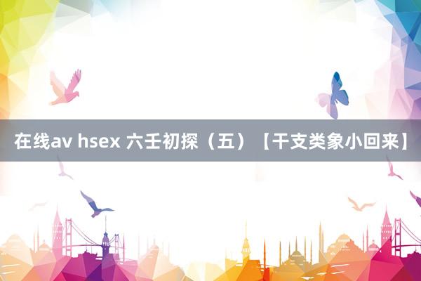 在线av hsex 六壬初探（五）【干支类象小回来】
