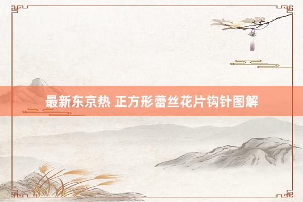 最新东京热 正方形蕾丝花片钩针图解