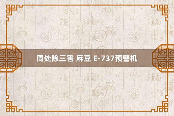 周处除三害 麻豆 E-737预警机